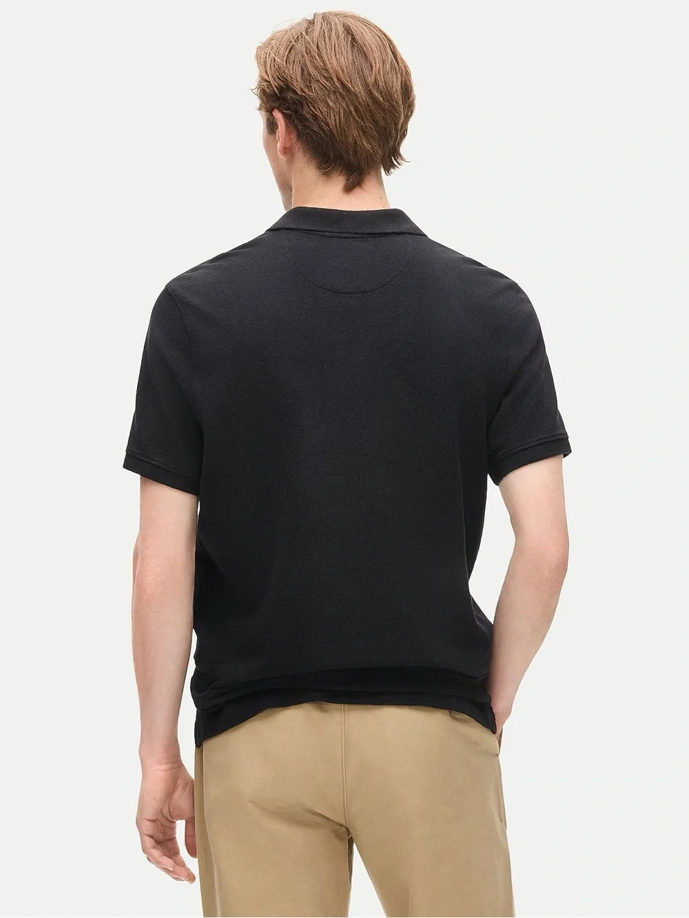 J. CREW classic piqué polo shirt in Black Size M NWT $79.50 BE239